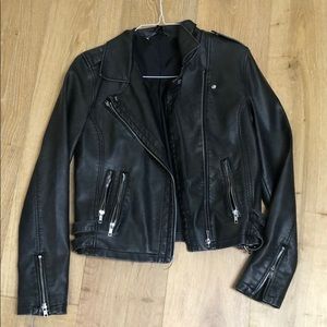 Faux leather coat